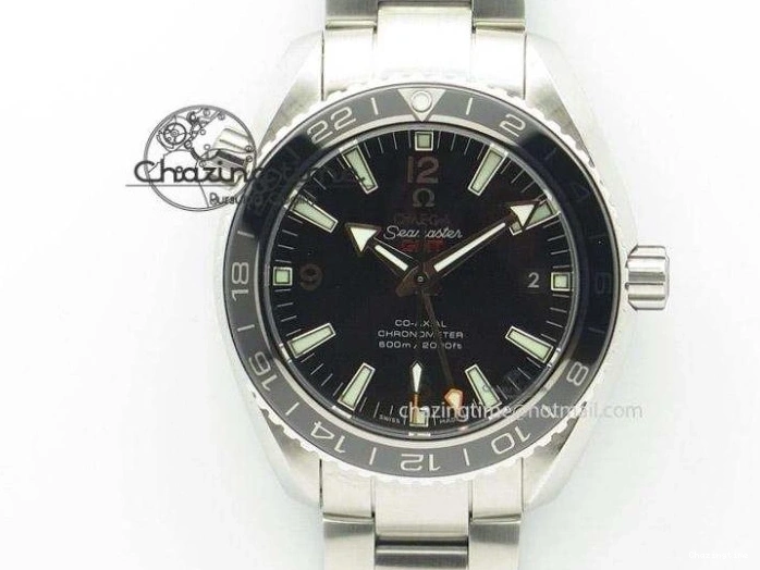 0415 Comfortable Planet Ocean 43.5mm SS VSF 1:1 Best Edition Black Orange Bezel Gray Dial on Nylon Strap A8900 Super Clone V 7730